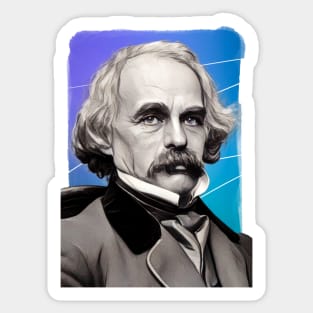 American Novelist Nathaniel Hawthorne illustration Sticker